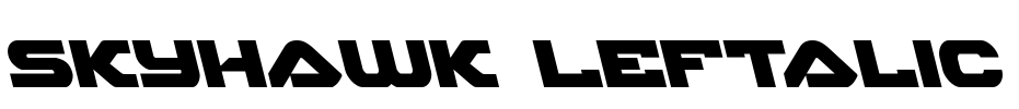 Skyhawk Leftalic Font Image