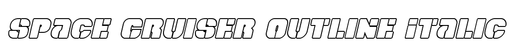 Space Cruiser Outline Italic
