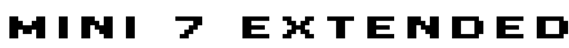 MINI 7 Extended Font Image