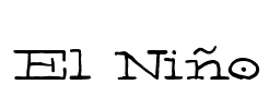 El Niño Font Image
