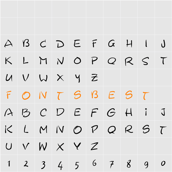 Wacomiqua67 Character Map