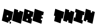 QUBE THIN Font Image