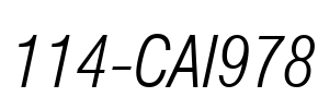 114-CAI978 Font Image