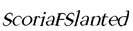 ScoriaFSlanted Font Image