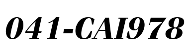 041-CAI978 Font Image