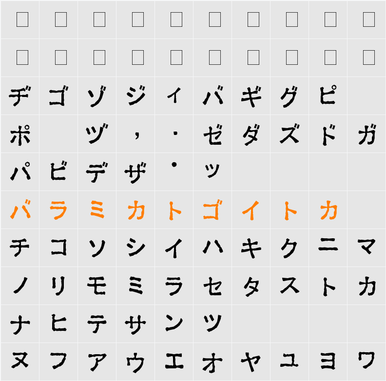 Ex Kata Opaque Character Map