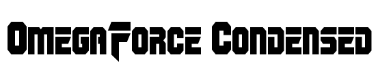 OmegaForce Condensed Font Image