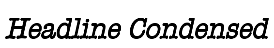 Headline Condensed Font Image