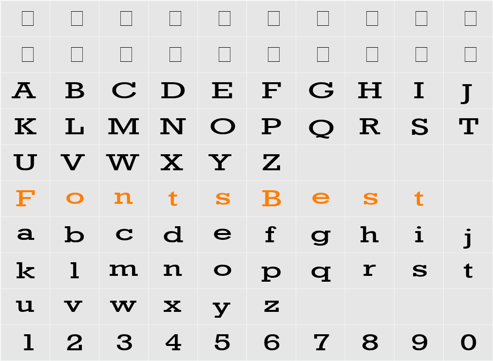 Geo 986 Extended Character Map