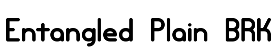 Entangled Plain BRK Font Image
