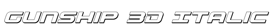 Gunship 3D Italic