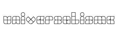 UNIVERSALISME Font Image