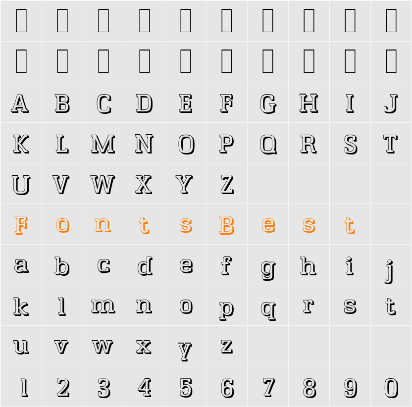 EnschedeShadow Character Map