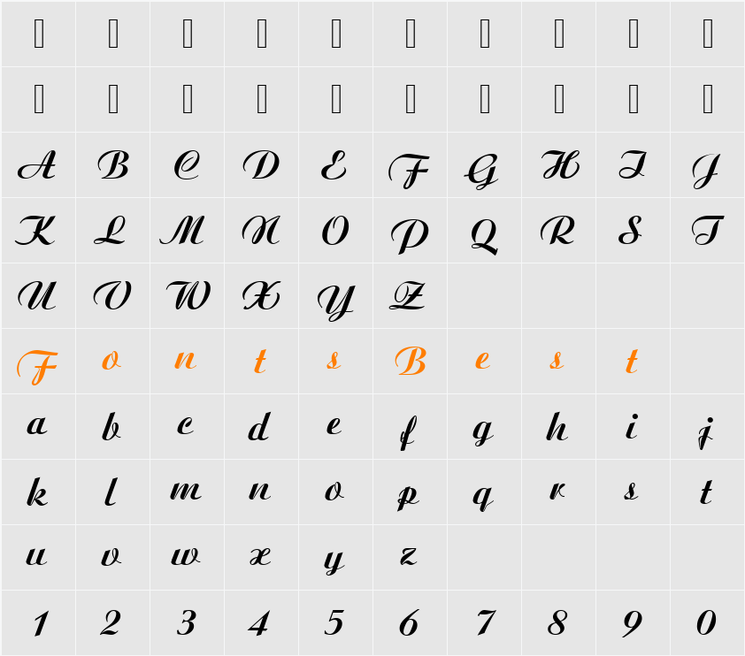 URWAristotelesJoiD Character Map