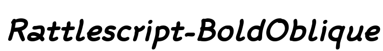 Rattlescript-BoldOblique Font Image