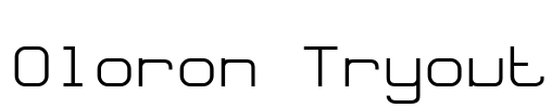 Oloron Tryout Font Image