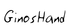 GinosHand Font Image