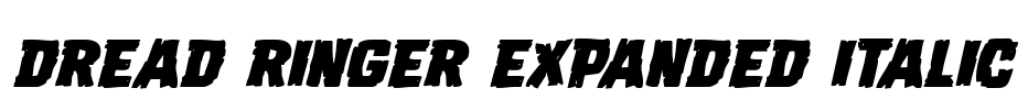Dread Ringer Expanded Italic Font Image