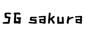SG sakura Font Image