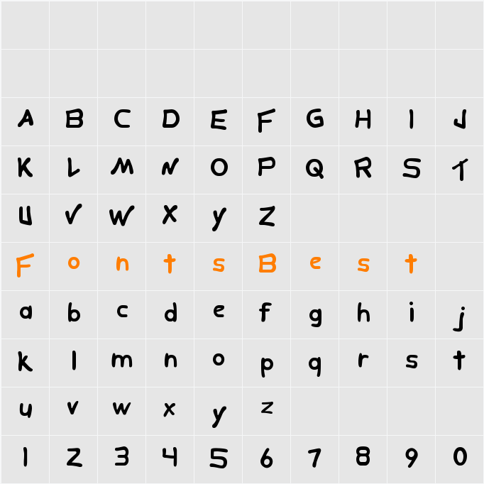 MTV Lowercase 2 Character Map