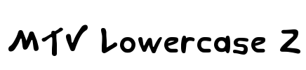 MTV Lowercase 2 Font Image