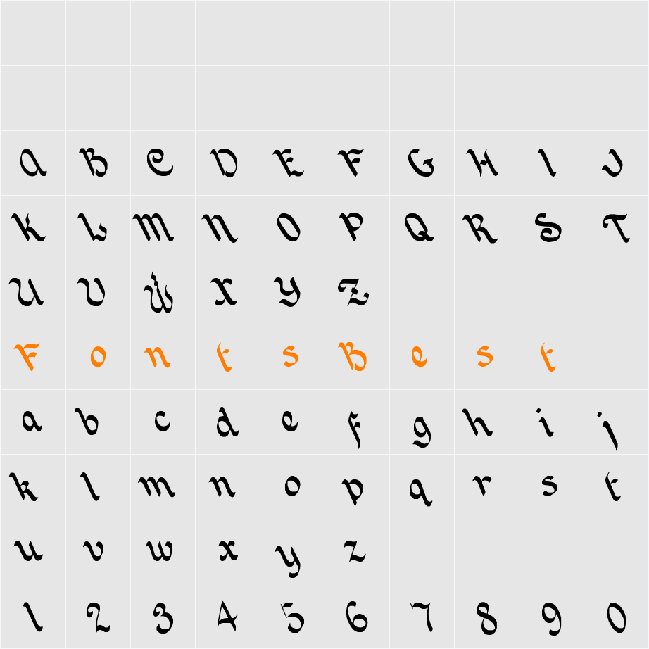 Joincaz Character Map