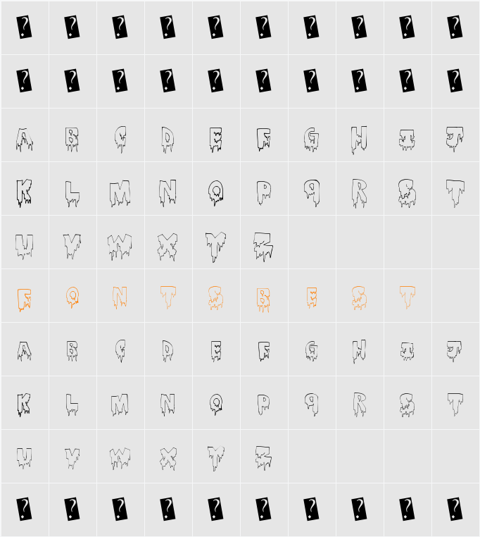 WinterIce Character Map