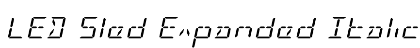 LED Sled Expanded Italic Font Image