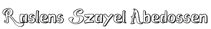 Raslens Szayel Abedossen Font Image