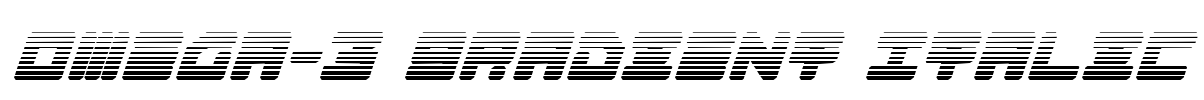 Omega-3 Gradient Italic Font Image