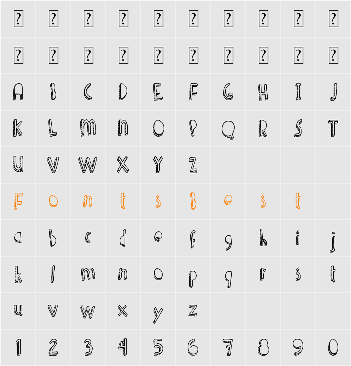 Denne Shuffle Character Map