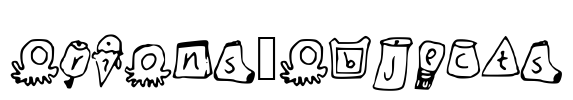 Orions_Objects Font Image