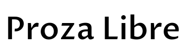 Proza Libre Font Image