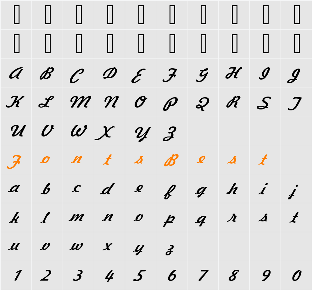 Jott 43 Wide Character Map