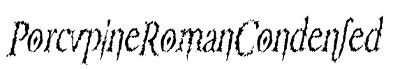 PorcupineRomanCondensed Font Image
