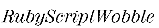 RubyScriptWobble Font Image