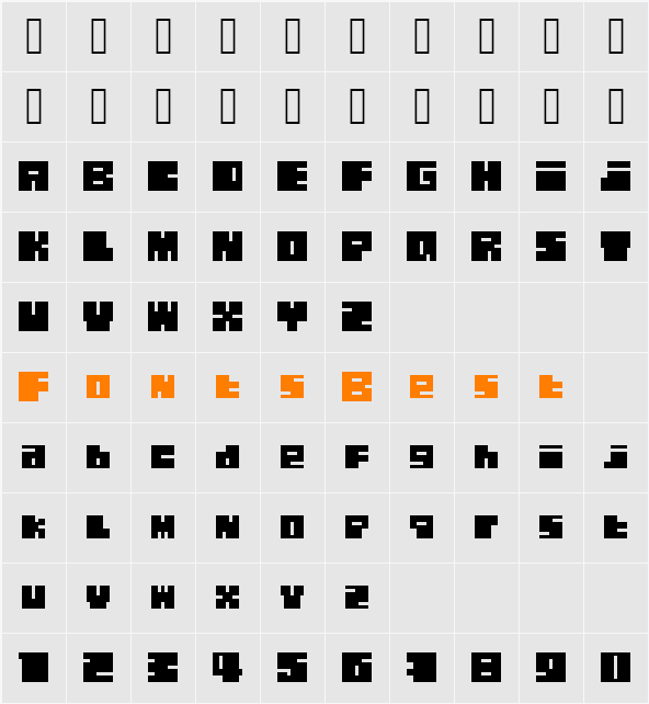 blocks Character Map