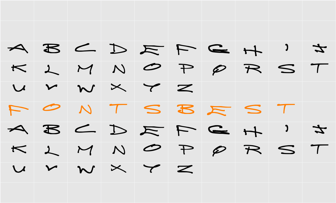 Brainless Thoughts Character Map