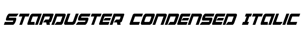 Starduster Condensed Italic Font Image