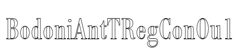 BodoniAntTRegConOu1 Font Image