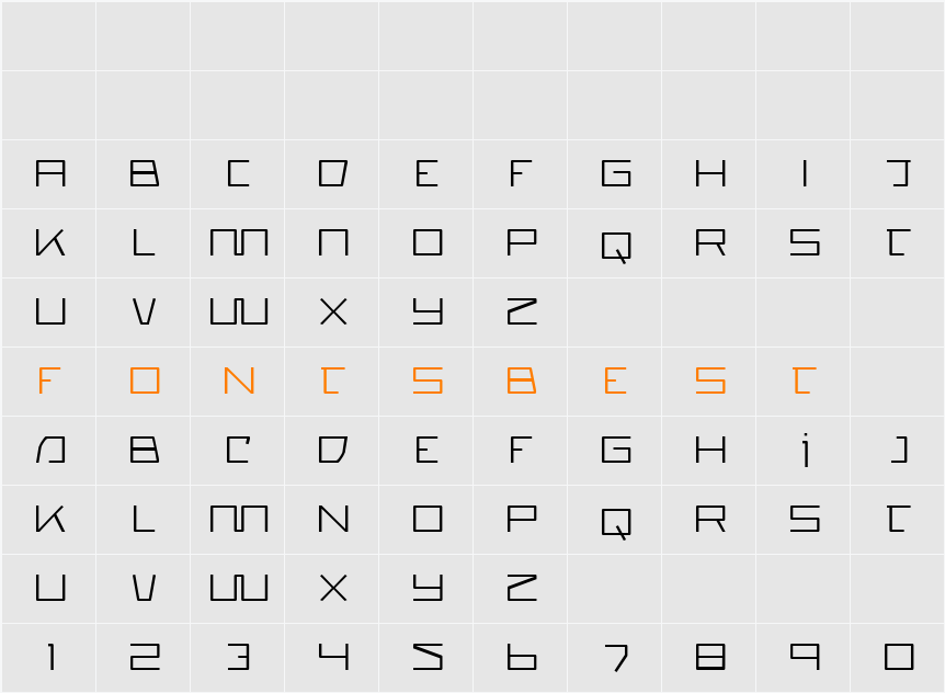 Quasitron Character Map