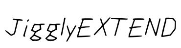 JigglyEXTEND Font Image
