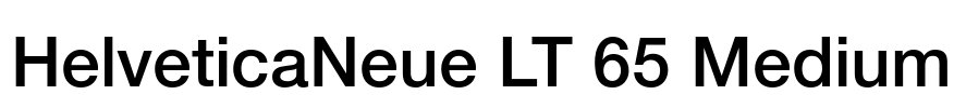 HelveticaNeue LT 65 Medium