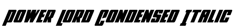 Power Lord Condensed Italic