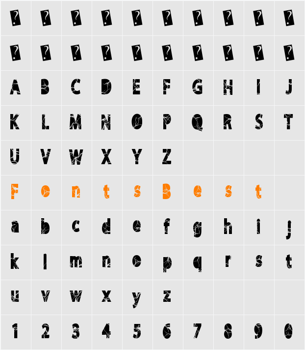 Shockvetica Character Map