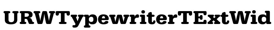 URWTypewriterTExtWid Font Image