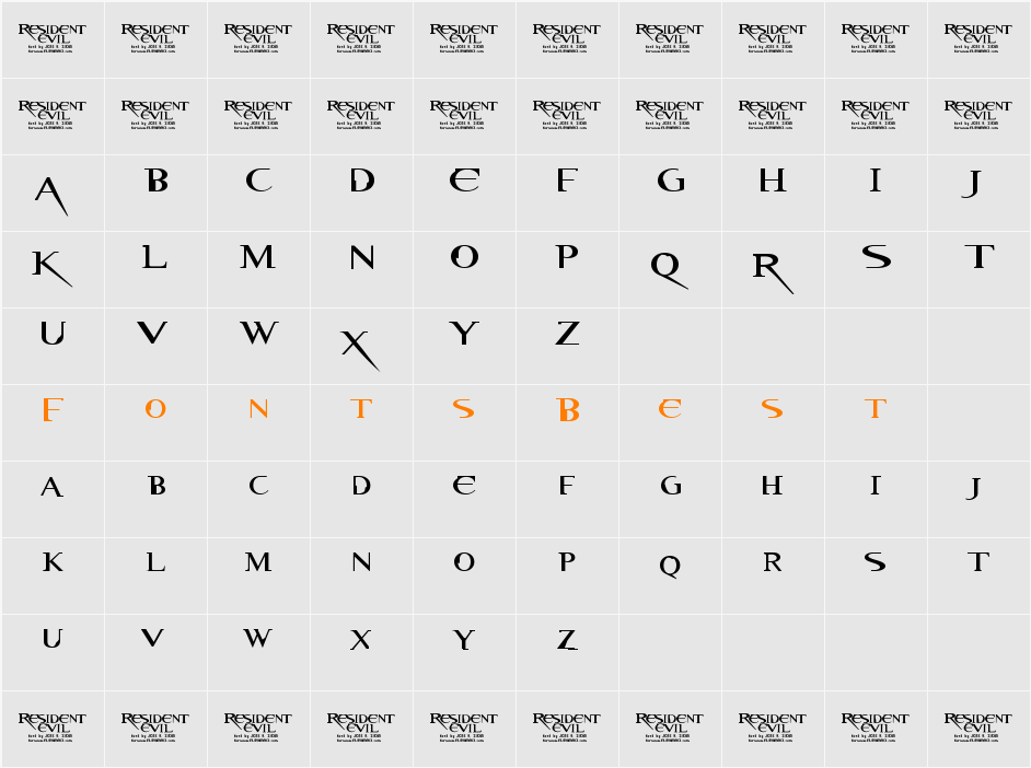 Resident Evil Character Map