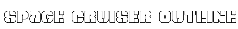 Space Cruiser Outline Font Image
