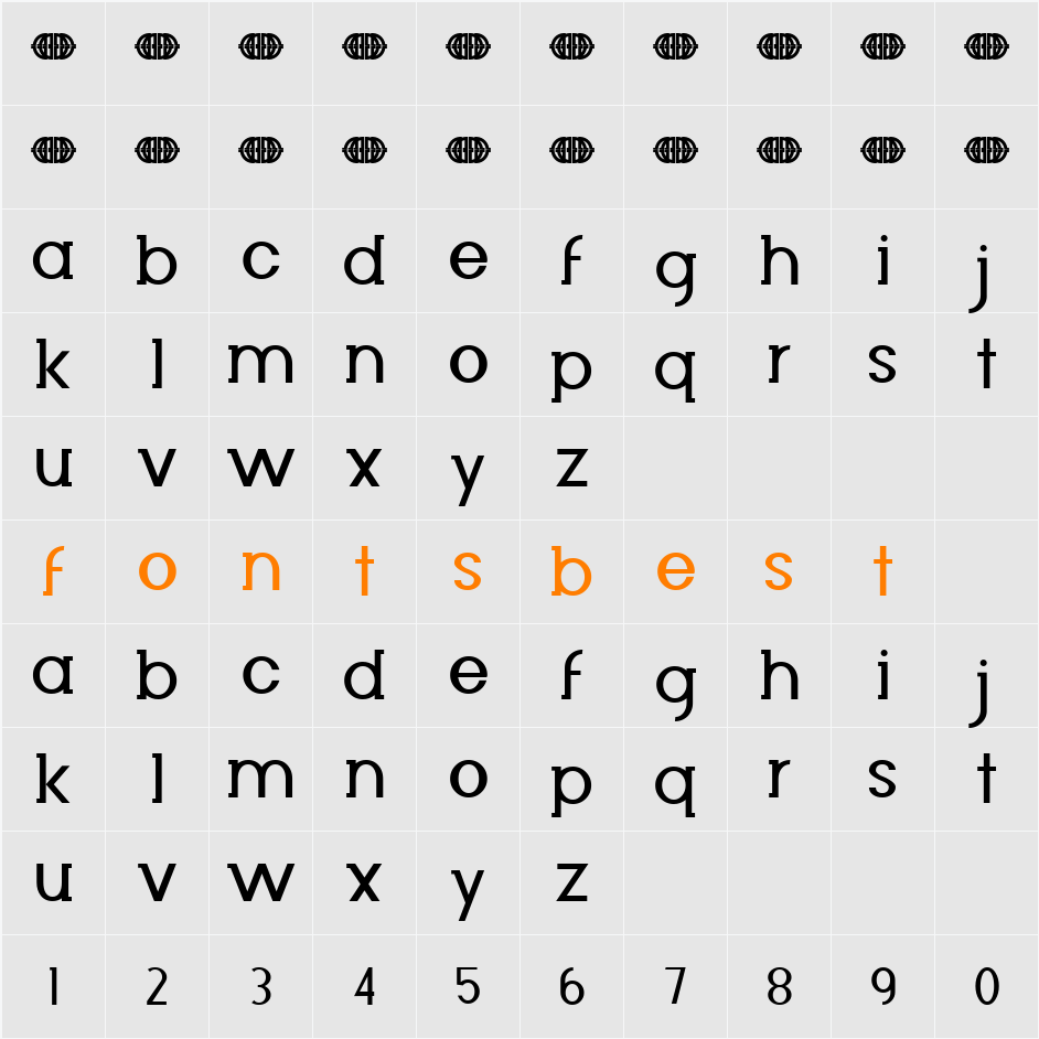 Diminuto Character Map
