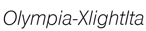Olympia-XlightIta Font Image